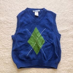 Janie and Jack Argyle Sweater Vest - 3T